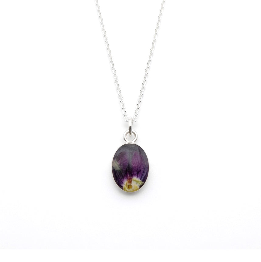 Purple Violet Flower Pendant