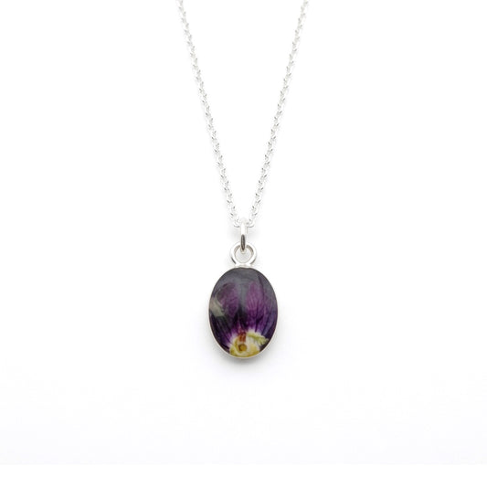 Purple Violet Flower Pendant