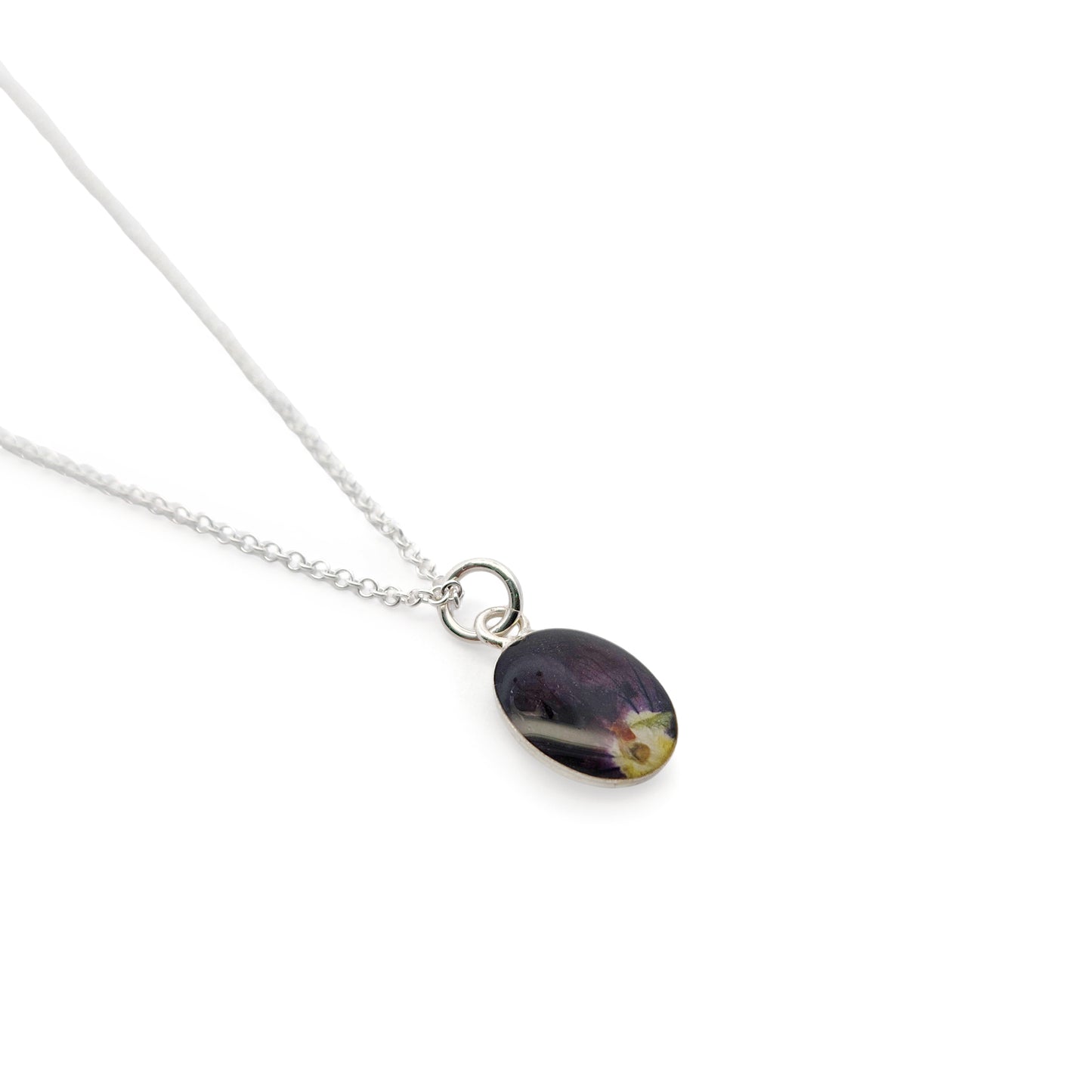 Purple Violet Flower Pendant