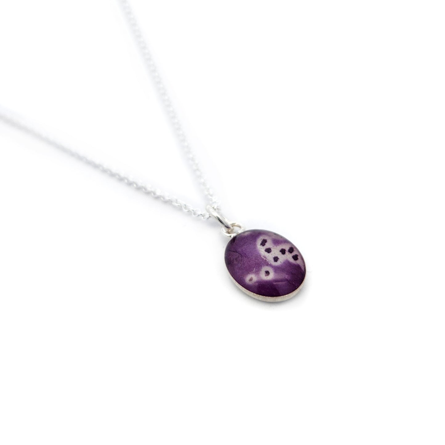 Purple Foxglove Flower Pendant