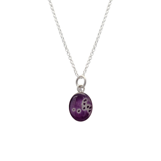 Purple Foxglove Flower Pendant