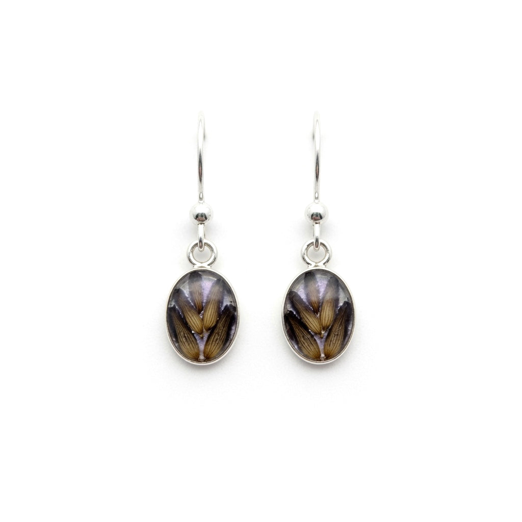 Lavender Flower Drop Earrings