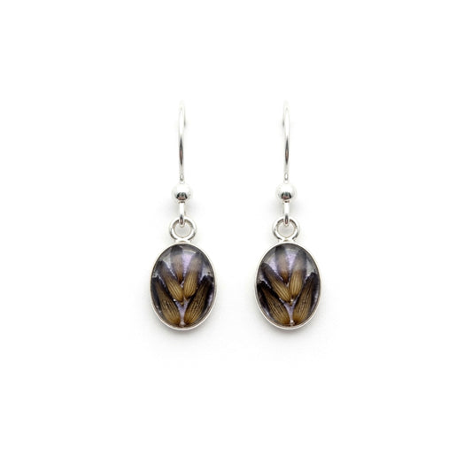 Lavender Flower Drop Earrings