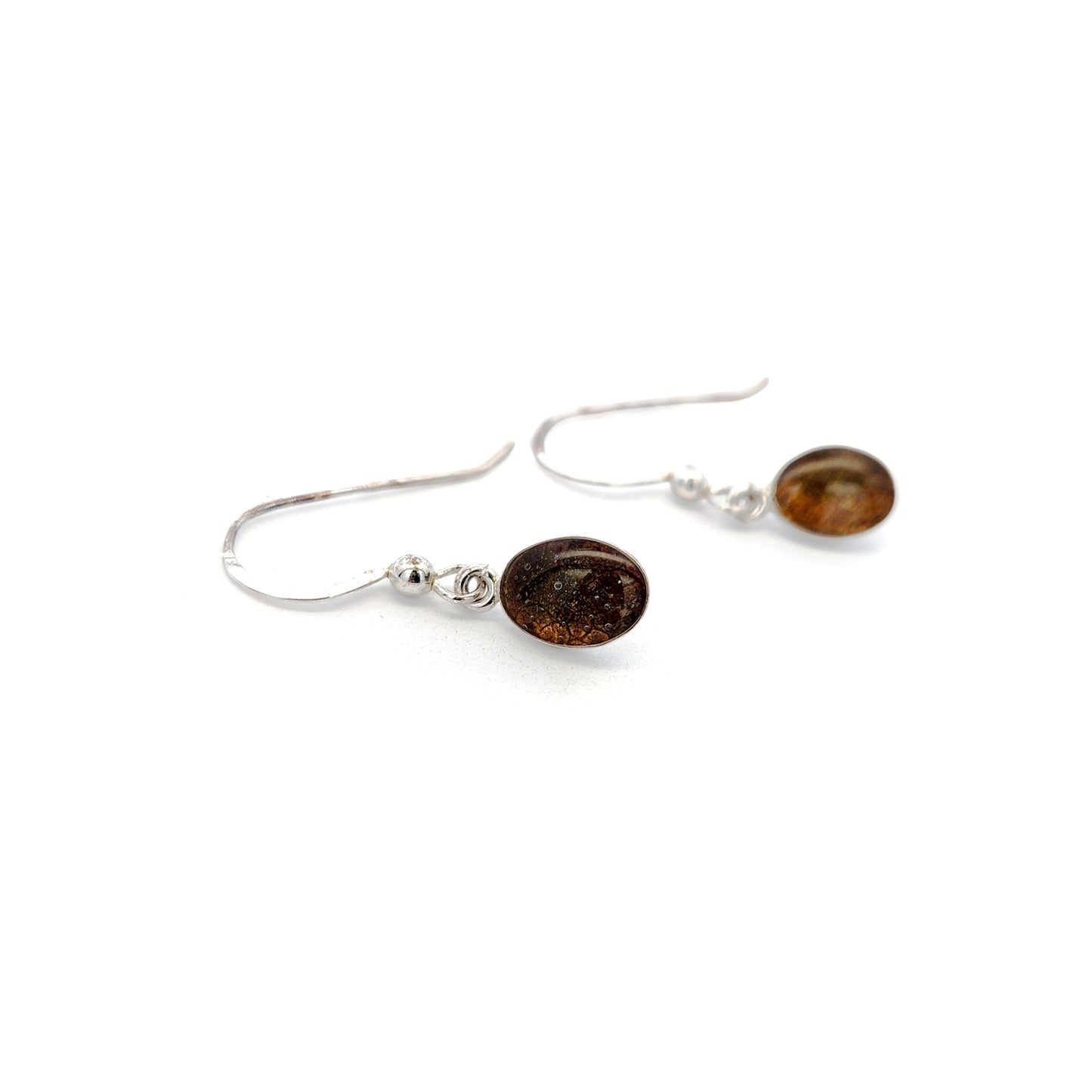 Orange Sage Flower Drop Earrings