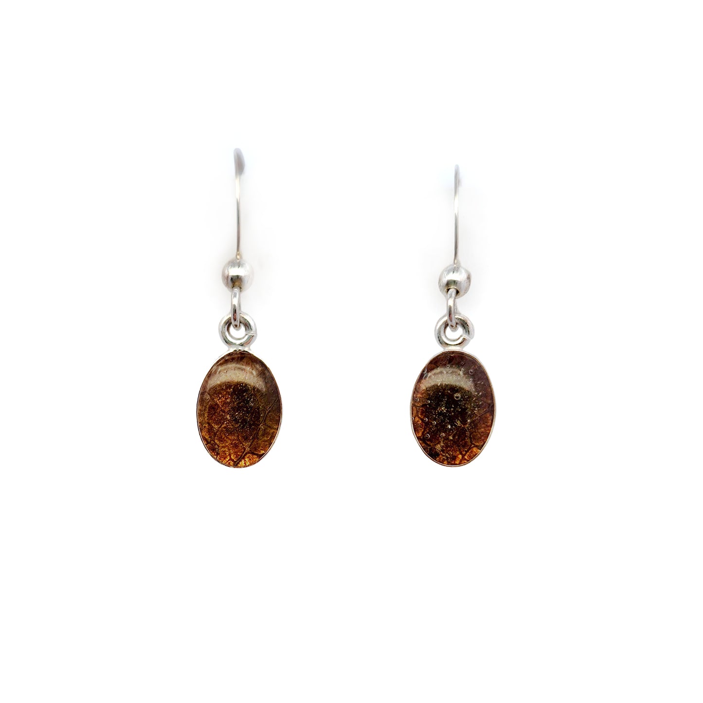 Orange Sage Flower Drop Earrings