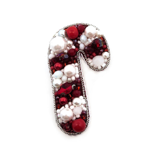 Holiday Candy Cane Brooch