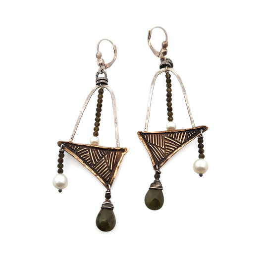 Mixed-Metal & Gemstone Earrings