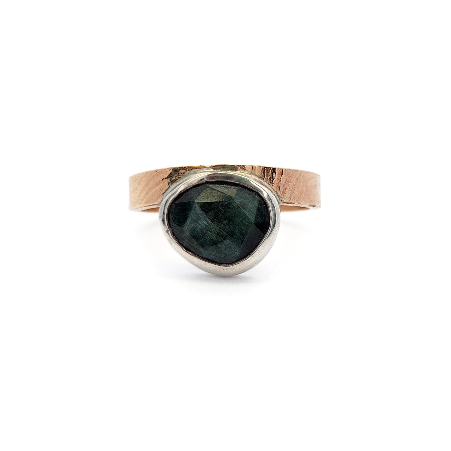 Mixed Metal Organic Actinolite Stone Ring