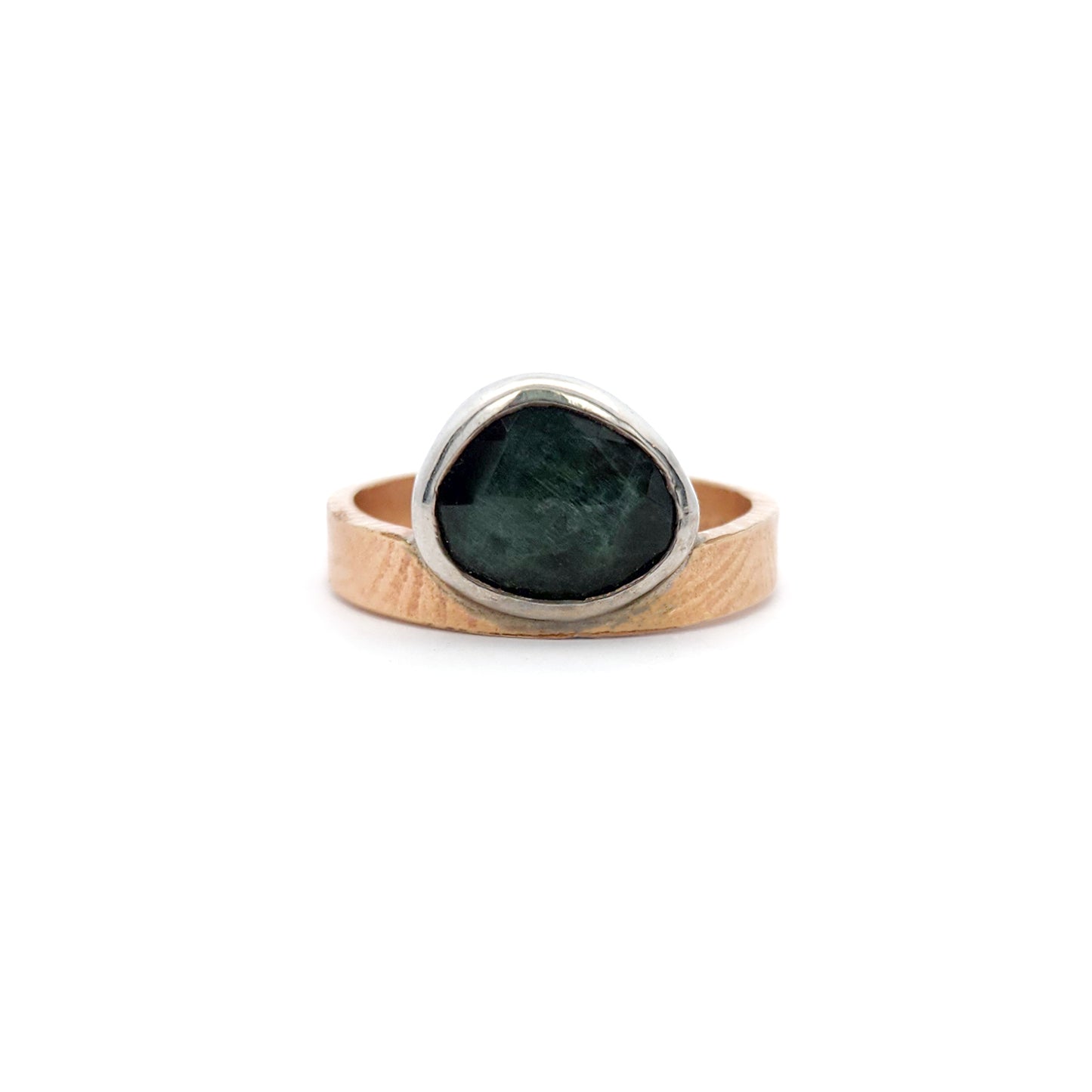 Mixed Metal Organic Actinolite Stone Ring