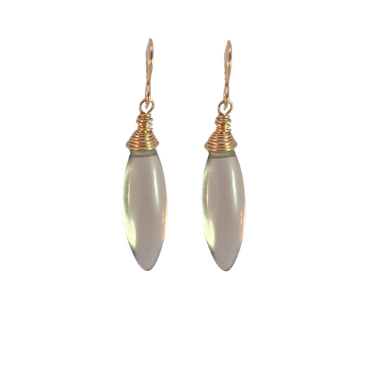 Smokey Quartz Dagger Drop Earrings