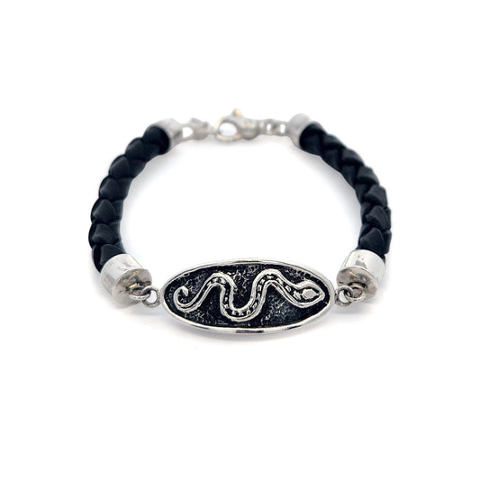 Snake Leather Cord Bracelet