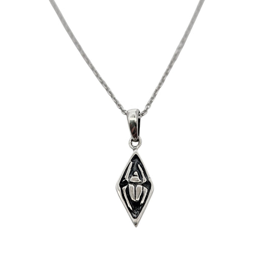 Double-Sided Beetle & Snake Diamond-Shape Pendant