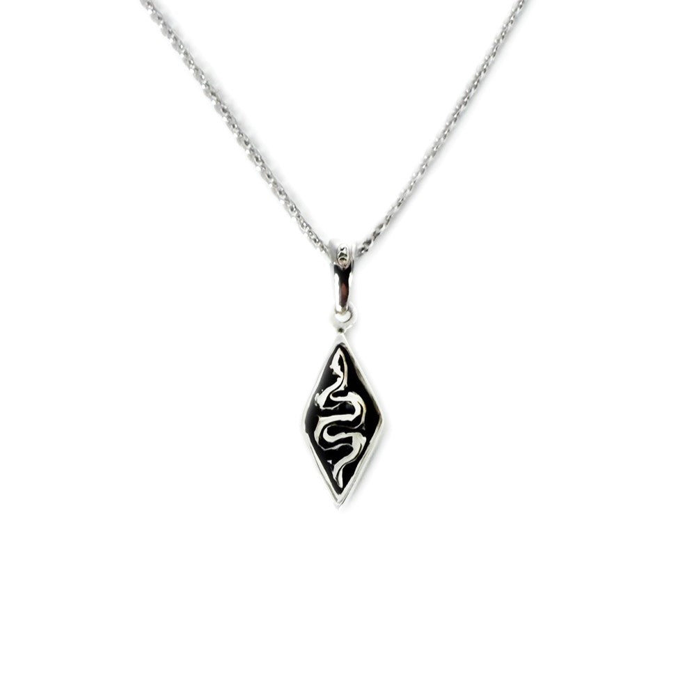 Double-Sided Beetle & Snake Diamond-Shape Pendant