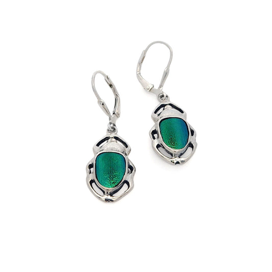 Short Beetle Elytra Earrings