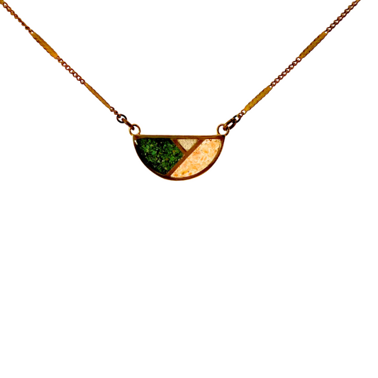 Half Moon Gemstone Pendant