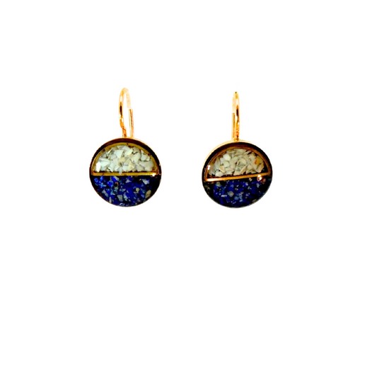 Opal & Lapis Drop Earrings