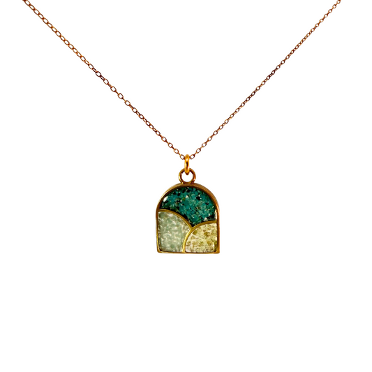 Hills Landscape Gemstone Necklace