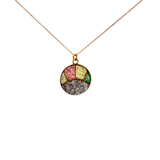Sunrays Crushed Gemstone Pendant