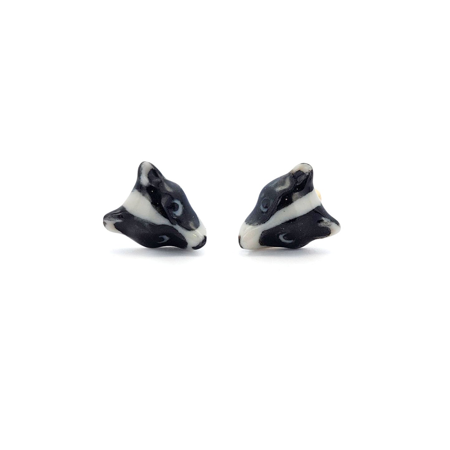 Porcelain Badger Studs