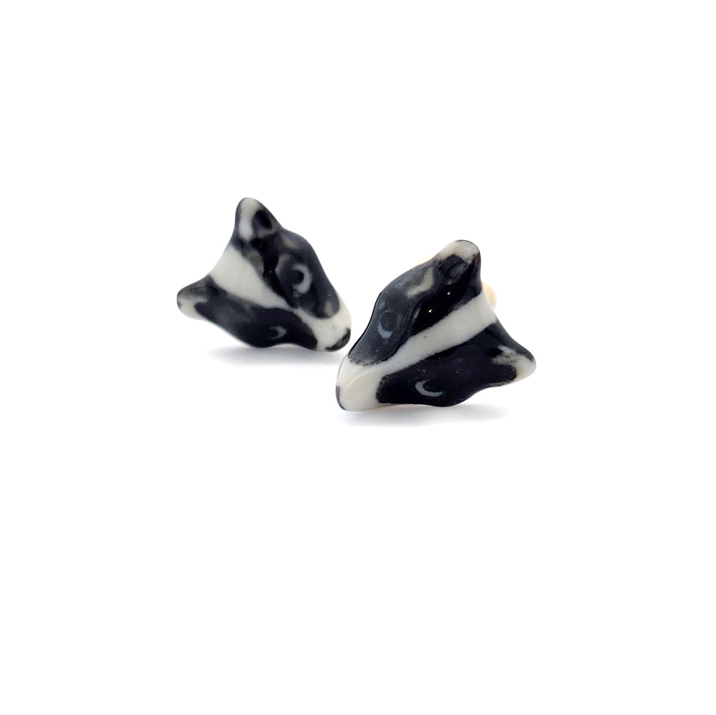 Porcelain Badger Studs