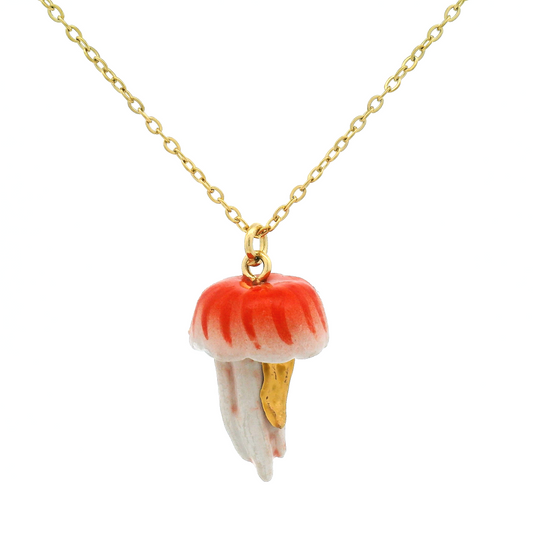 Porcelain Jellyfish Pendant