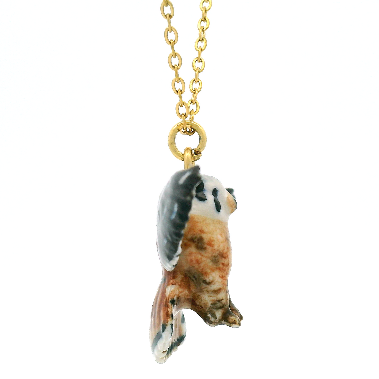 Porcelain Kestrel Falcon Pendant