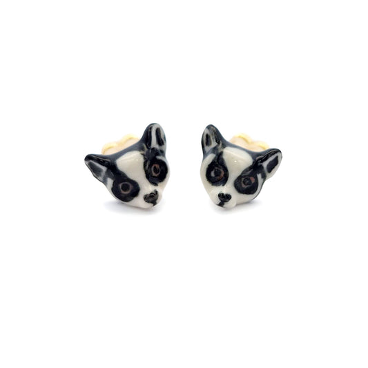 Porcelain Lemur Studs