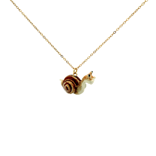 Porcelain Snail Pendant