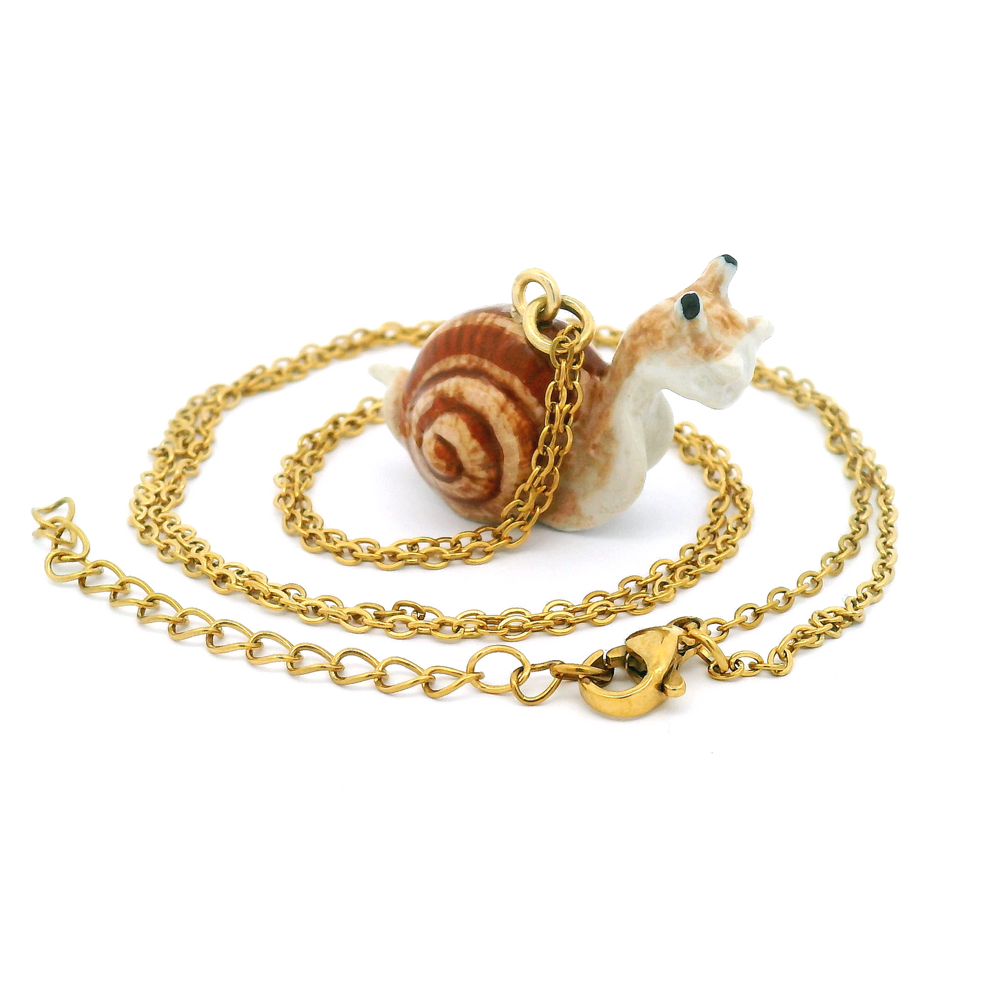 Porcelain Snail Pendant