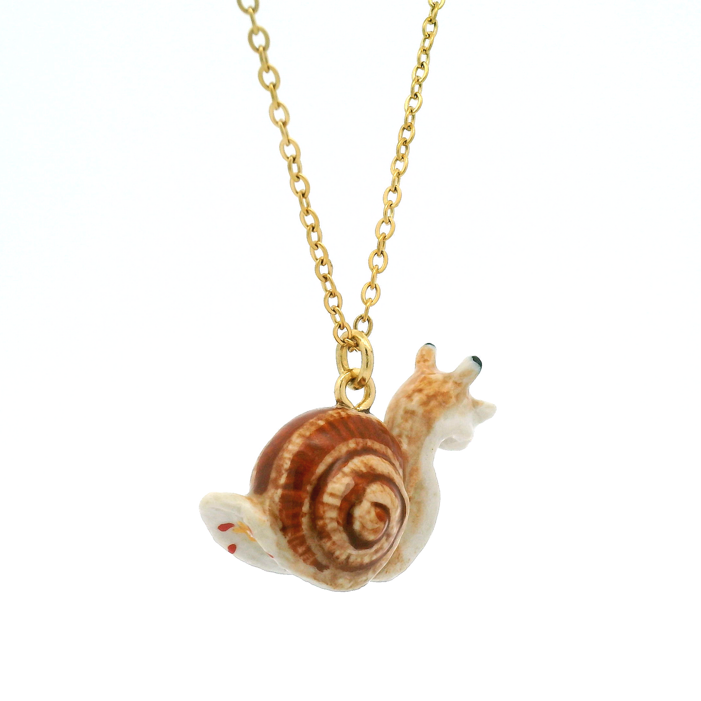 Porcelain Snail Pendant