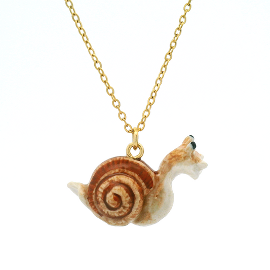 Porcelain Snail Pendant