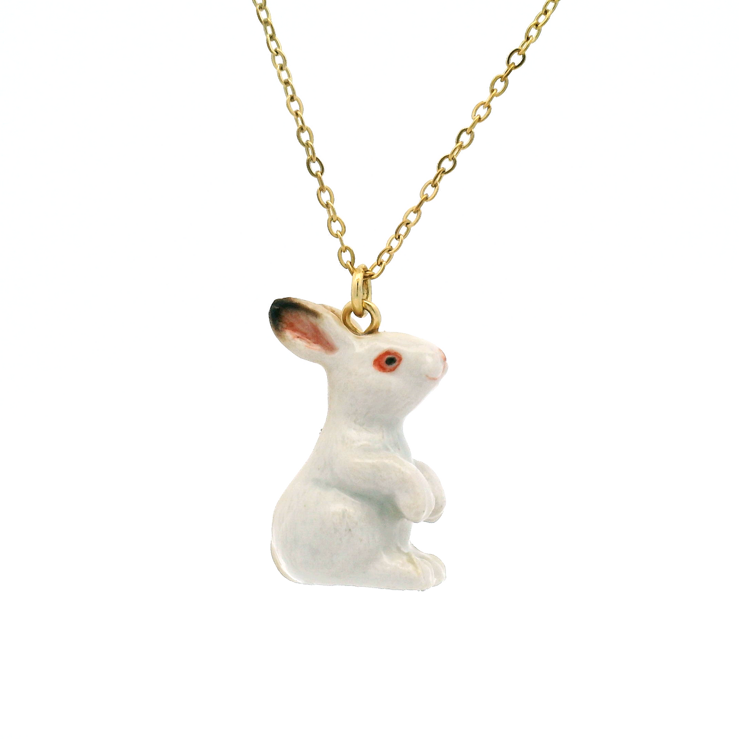 Porcelain White Rabbit Necklace