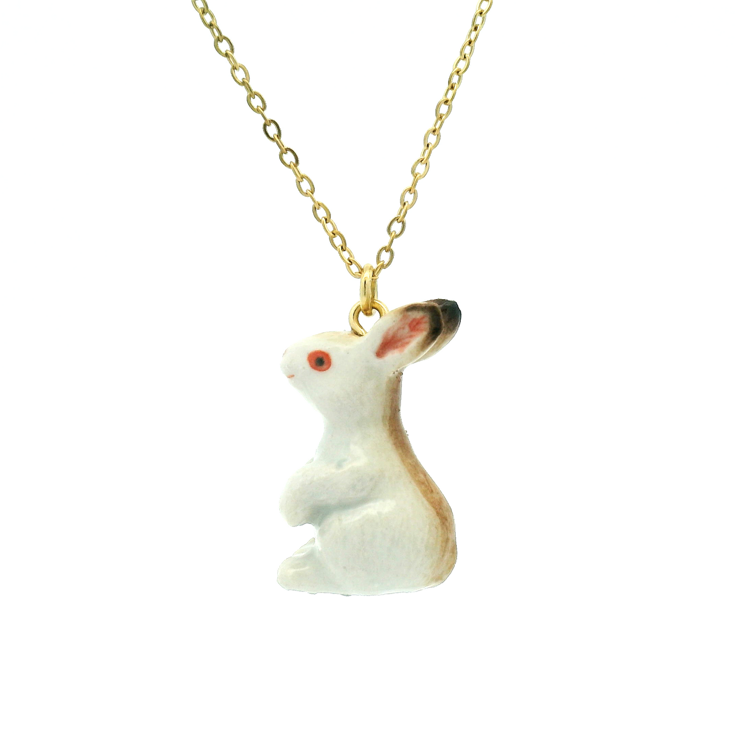 Porcelain White Rabbit Necklace