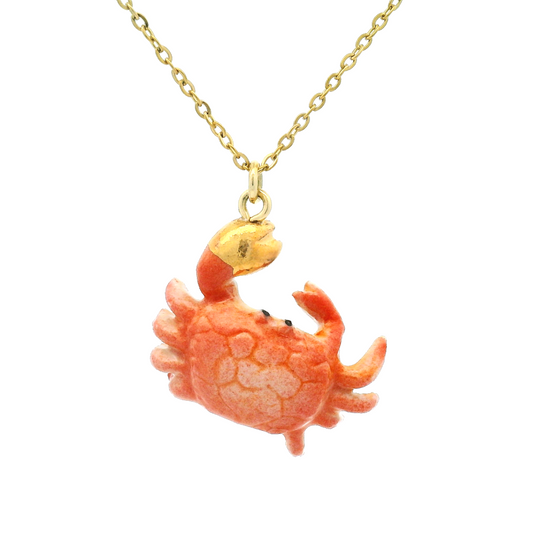 Porcelain Crab Pendant