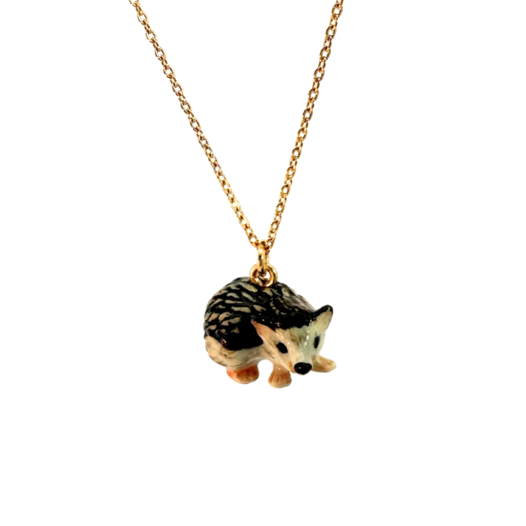 Porcelain Hedgehog Pendant