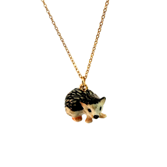 Porcelain Hedgehog Pendant