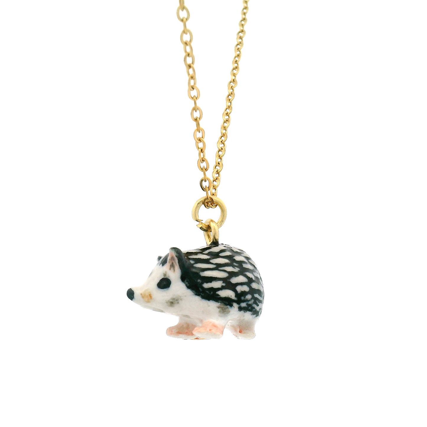 Porcelain Hedgehog Pendant