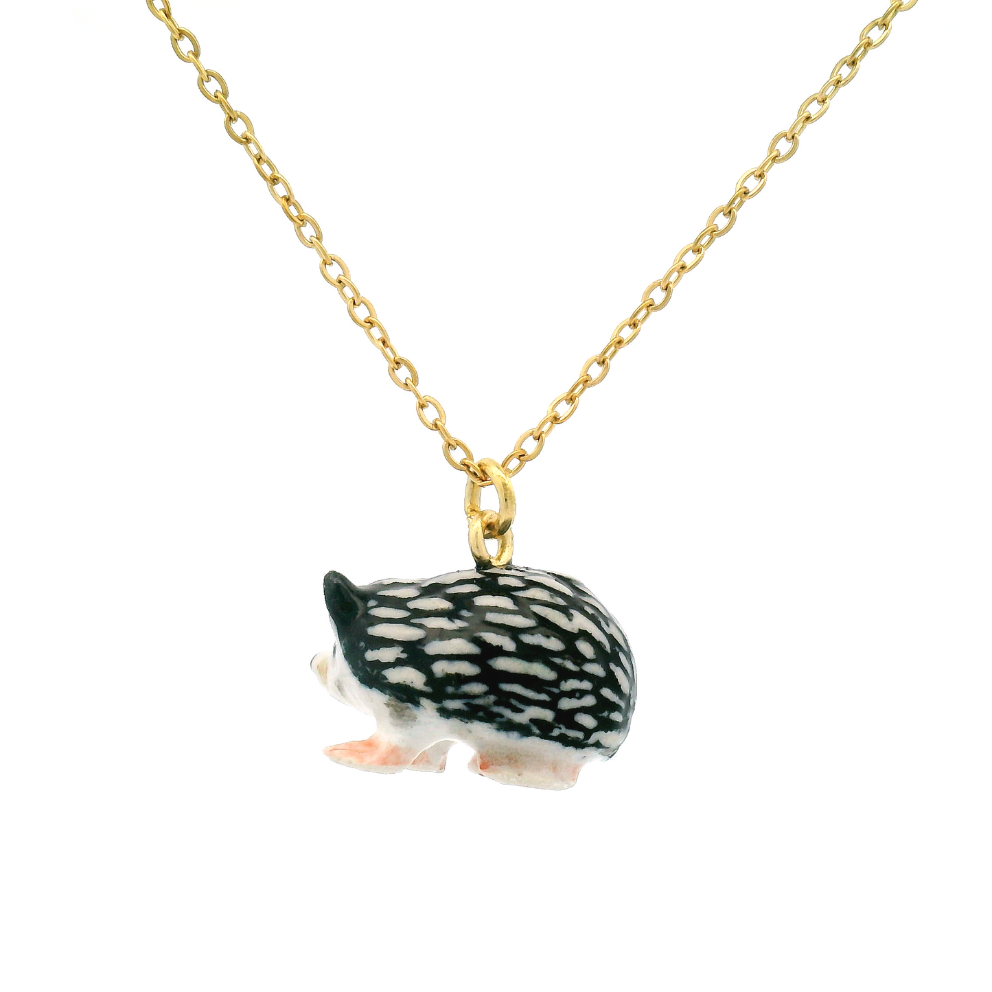Porcelain Hedgehog Pendant