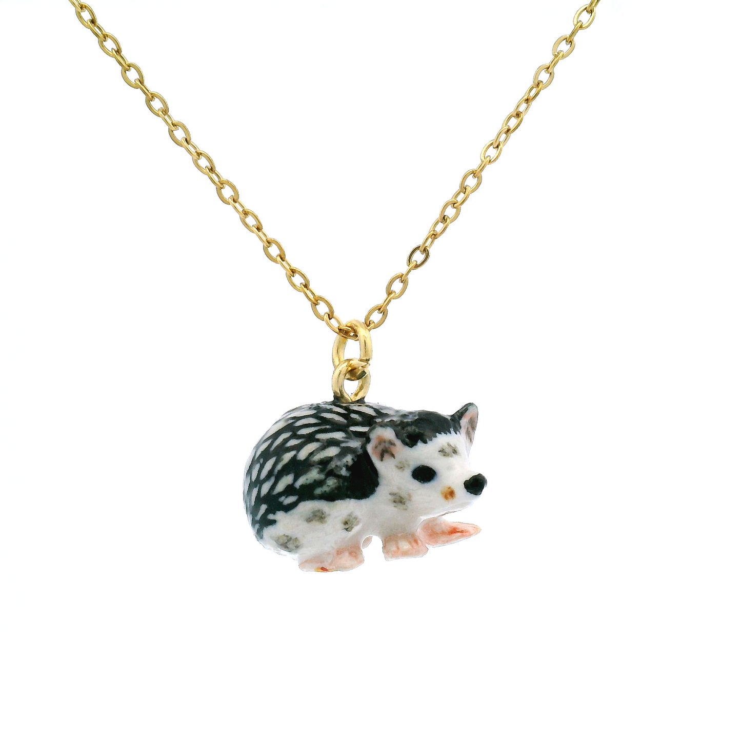 Porcelain Hedgehog Pendant
