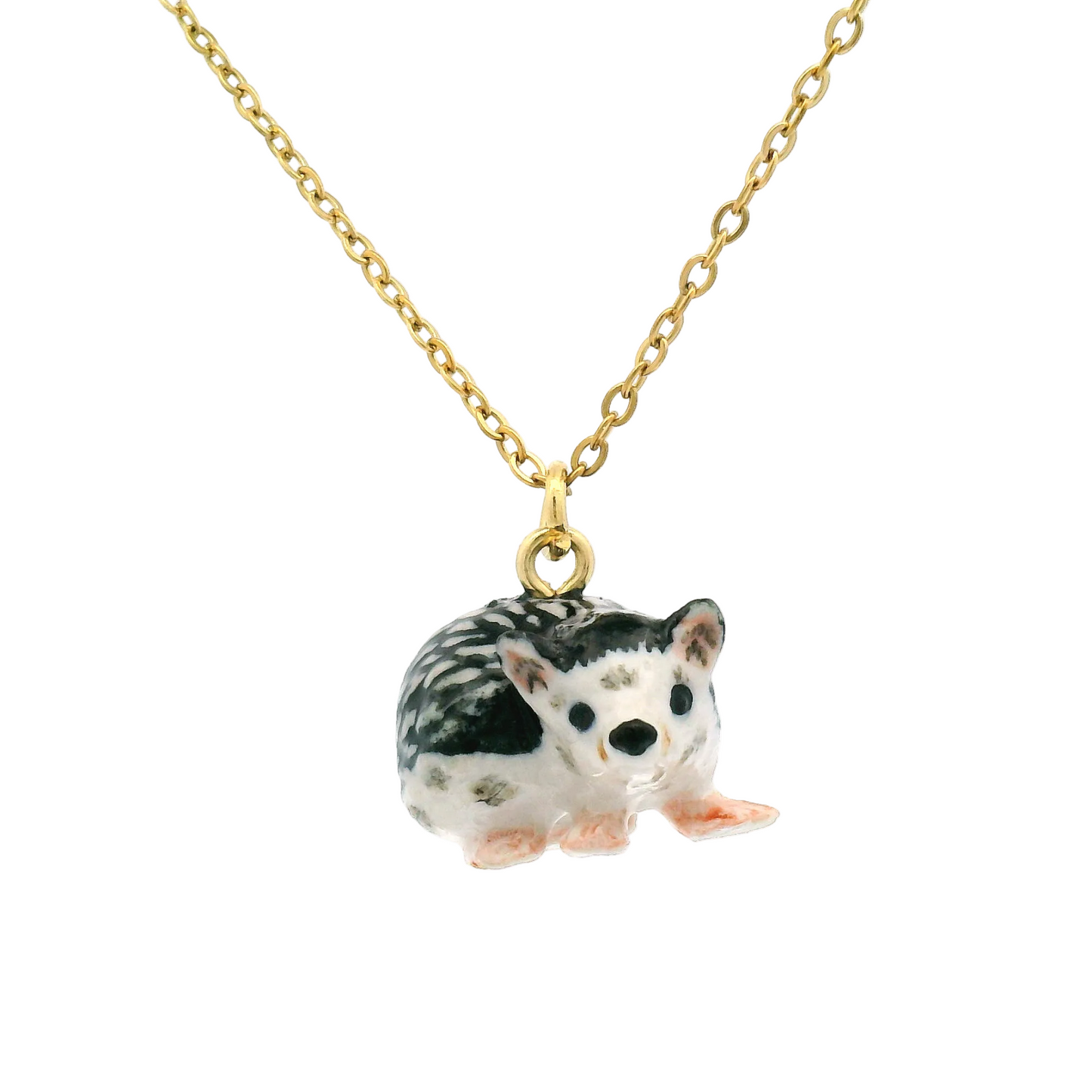 Porcelain Hedgehog Pendant