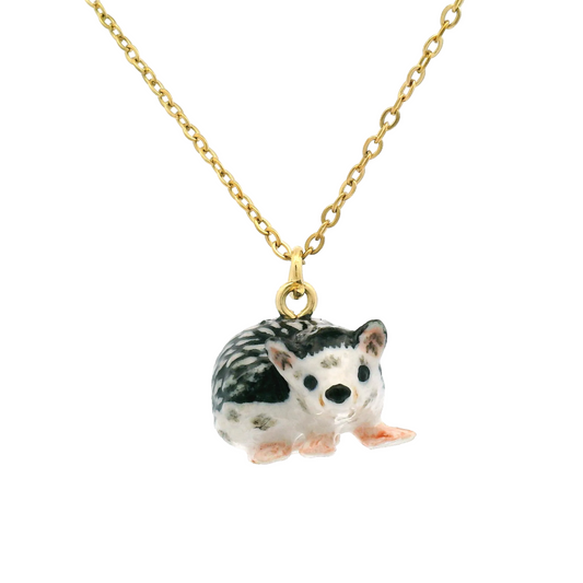 Porcelain Hedgehog Pendant