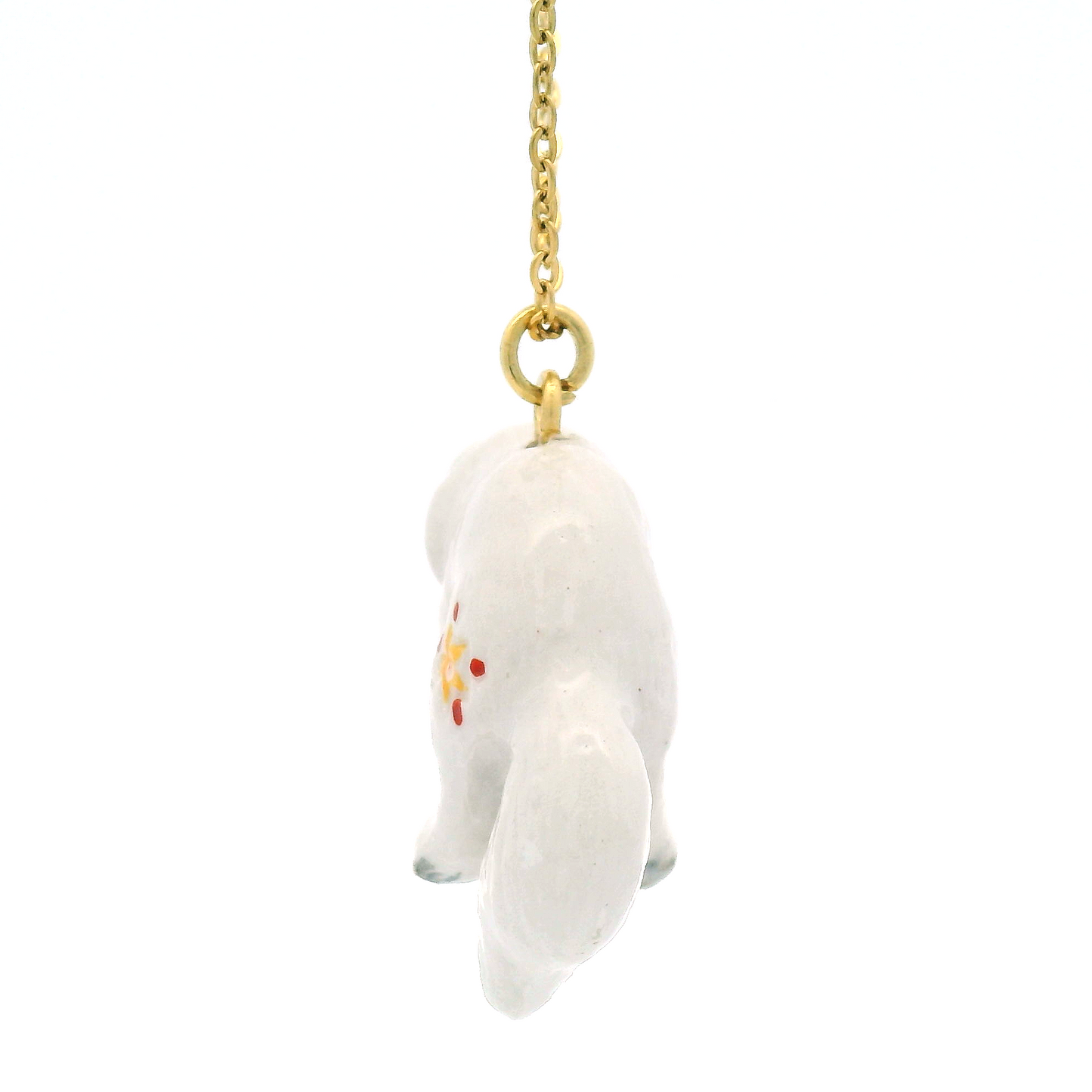 Porcelain White Polar Fox Pendant