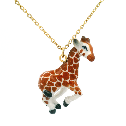 Porcelain Baby Giraffe Pendant