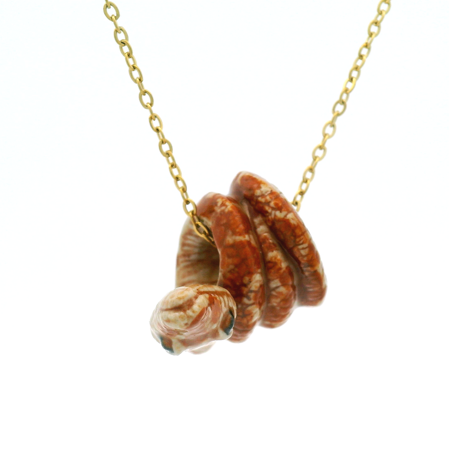 Porcelain Python Snake Pendant