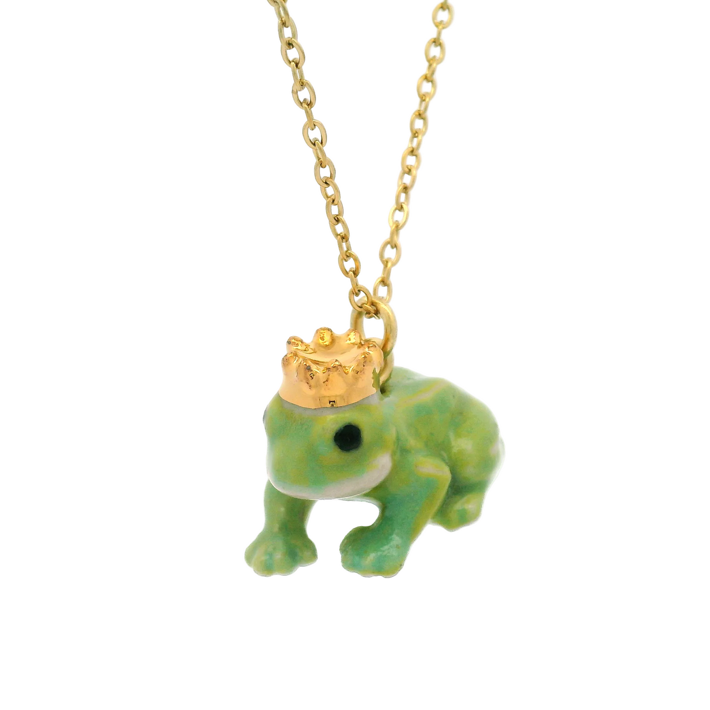 Porcelain Frog Prince Pendant