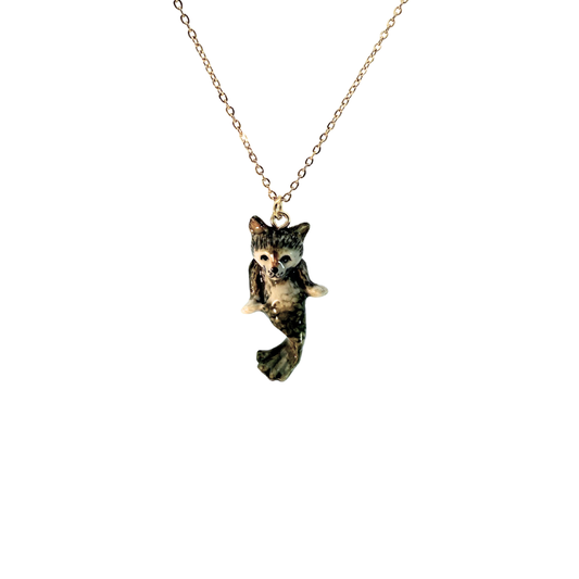 Porcelain Cat-Fish Pendant