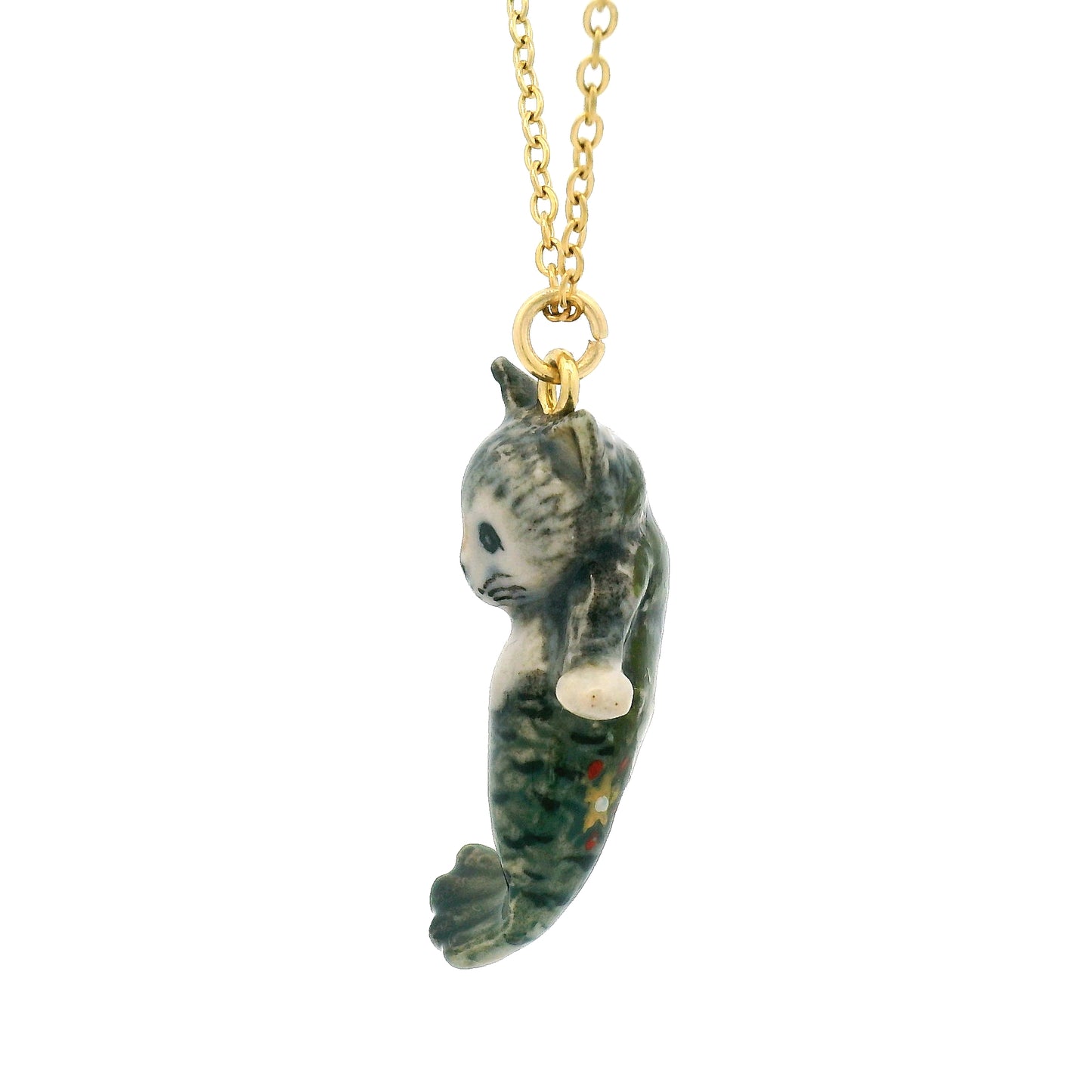 Porcelain Cat-Fish Pendant