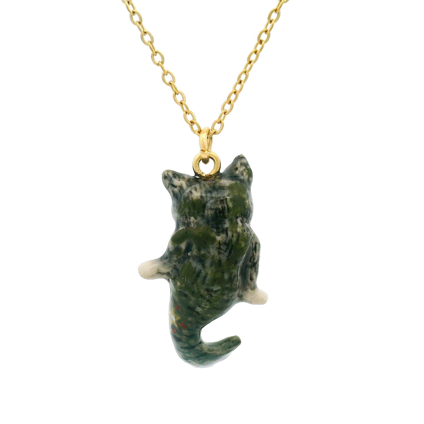 Porcelain Cat-Fish Pendant