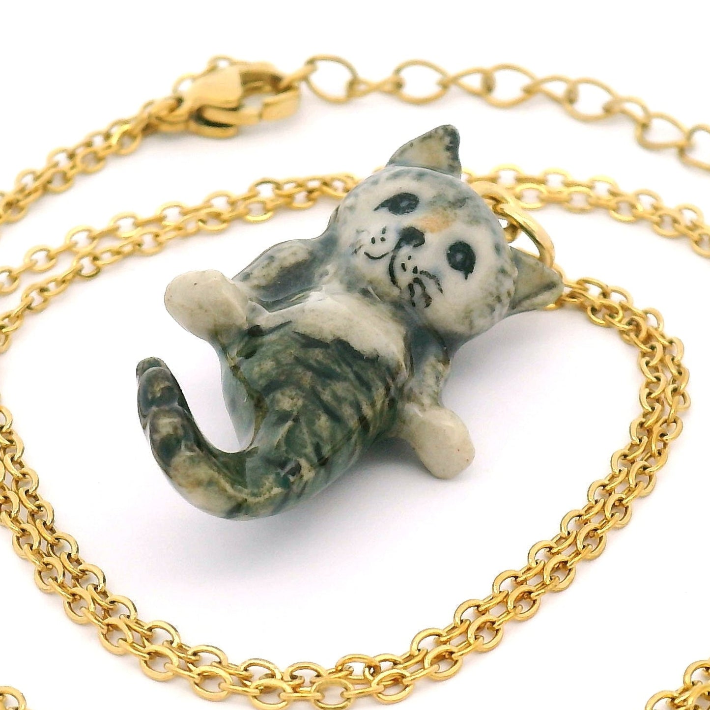 Porcelain Cat-Fish Pendant