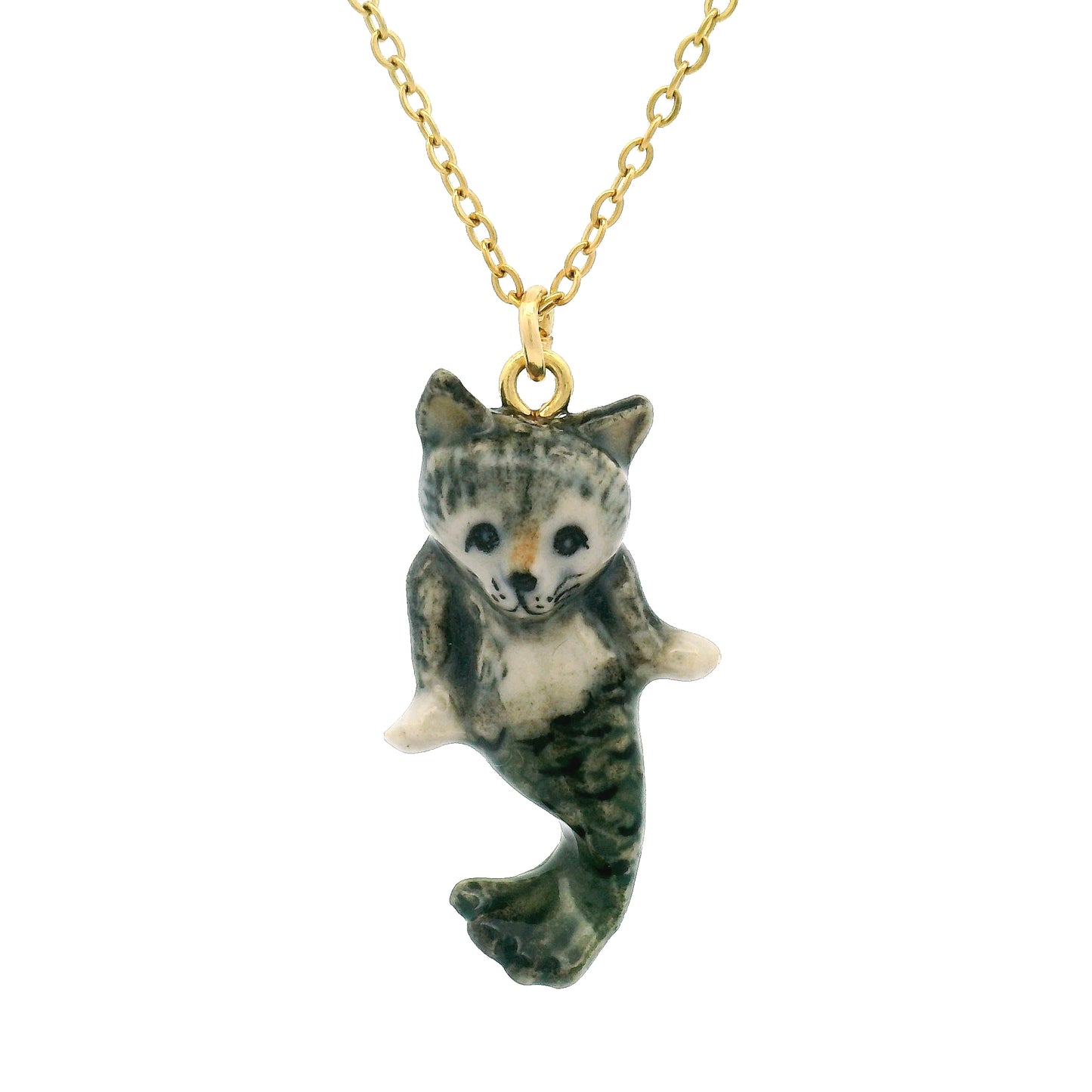 Porcelain Cat-Fish Pendant